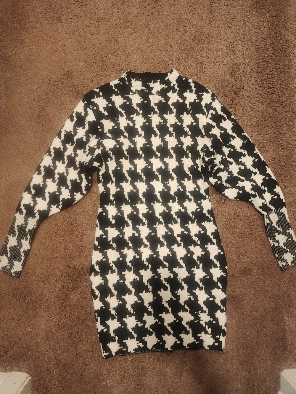 Express Houndstooth Sweater Dress, Sz S